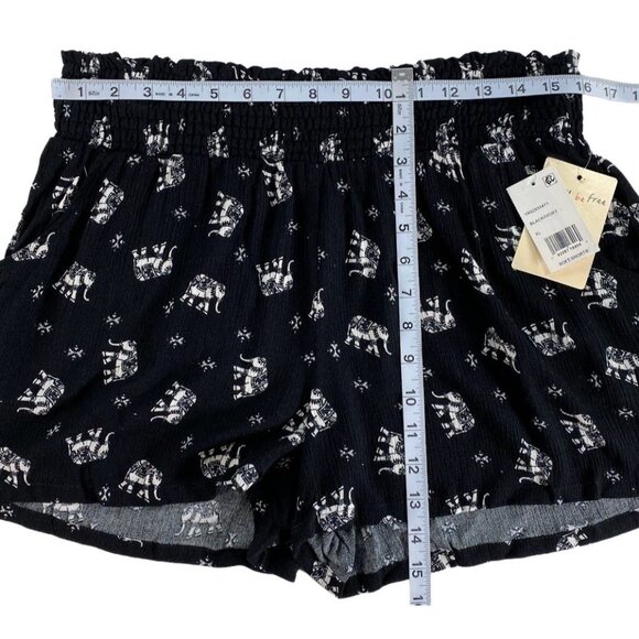 BeBop Shorts Juniors' XL Black White Elephant Animal Print Comfort Soft NEW - Picture 5 of 13